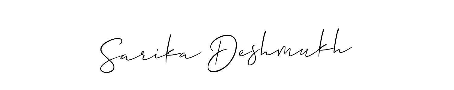 Sarika Deshmukh stylish signature style. Best Handwritten Sign (Allison_Script) for my name. Handwritten Signature Collection Ideas for my name Sarika Deshmukh. Sarika Deshmukh signature style 2 images and pictures png