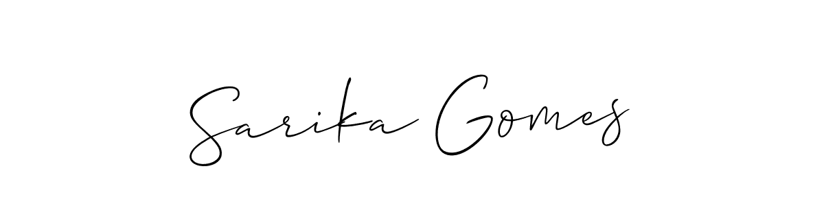 Also You can easily find your signature by using the search form. We will create Sarika Gomes name handwritten signature images for you free of cost using Allison_Script sign style. Sarika Gomes signature style 2 images and pictures png