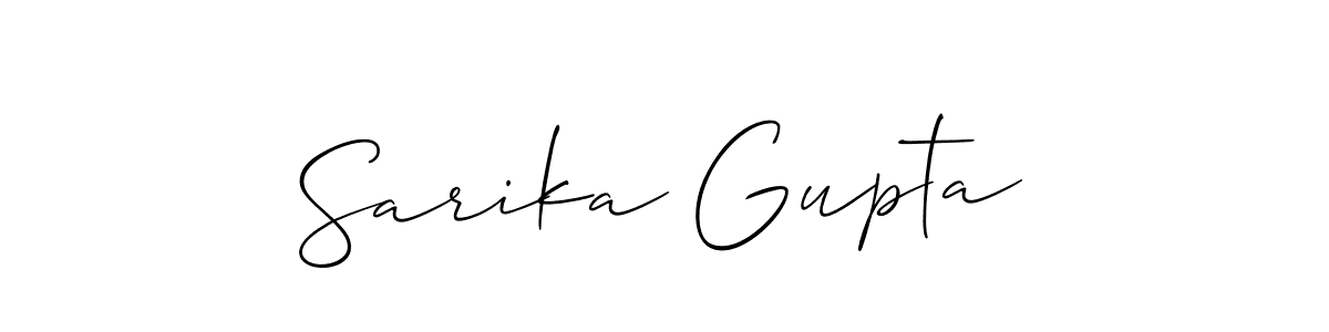 It looks lik you need a new signature style for name Sarika Gupta. Design unique handwritten (Allison_Script) signature with our free signature maker in just a few clicks. Sarika Gupta signature style 2 images and pictures png