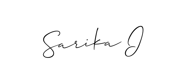 Allison_Script is a professional signature style that is perfect for those who want to add a touch of class to their signature. It is also a great choice for those who want to make their signature more unique. Get Sarika I name to fancy signature for free. Sarika I signature style 2 images and pictures png