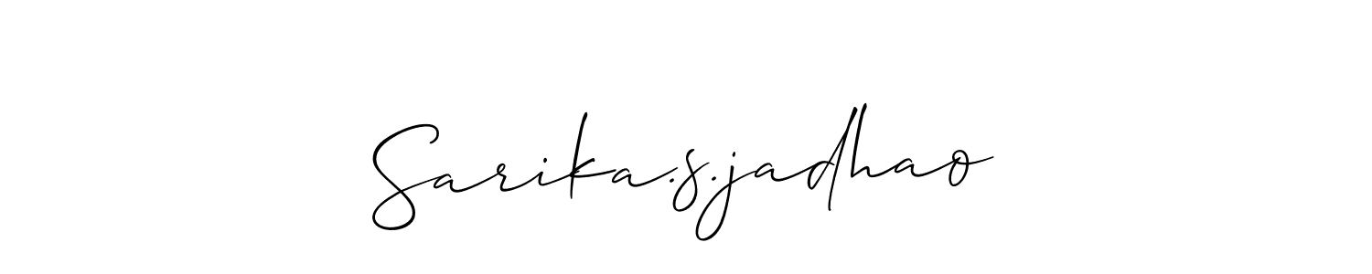 Create a beautiful signature design for name Sarika.s.jadhao. With this signature (Allison_Script) fonts, you can make a handwritten signature for free. Sarika.s.jadhao signature style 2 images and pictures png