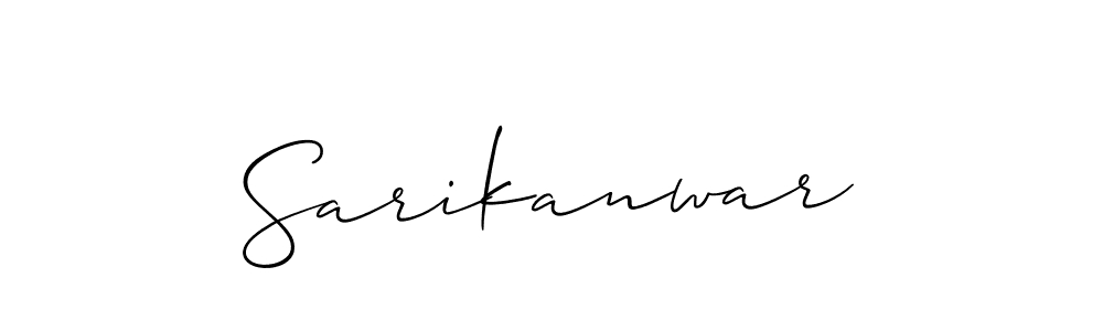 Sarikanwar stylish signature style. Best Handwritten Sign (Allison_Script) for my name. Handwritten Signature Collection Ideas for my name Sarikanwar. Sarikanwar signature style 2 images and pictures png