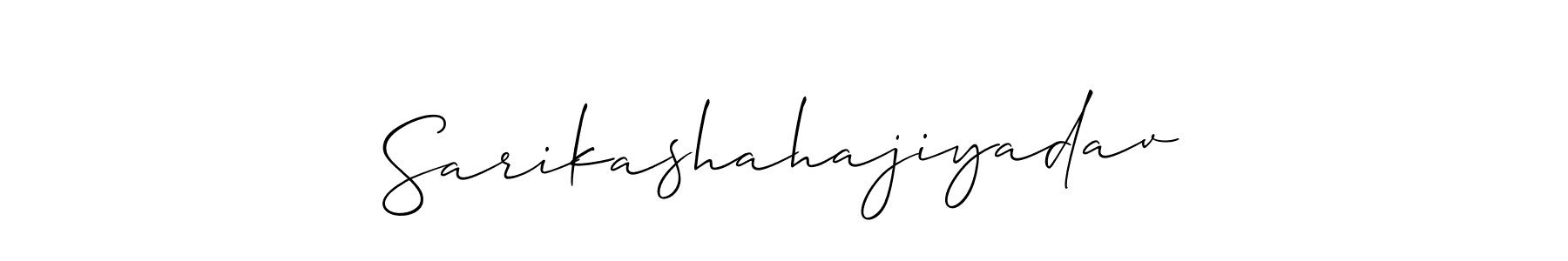 See photos of Sarikashahajiyadav official signature by Spectra . Check more albums & portfolios. Read reviews & check more about Allison_Script font. Sarikashahajiyadav signature style 2 images and pictures png