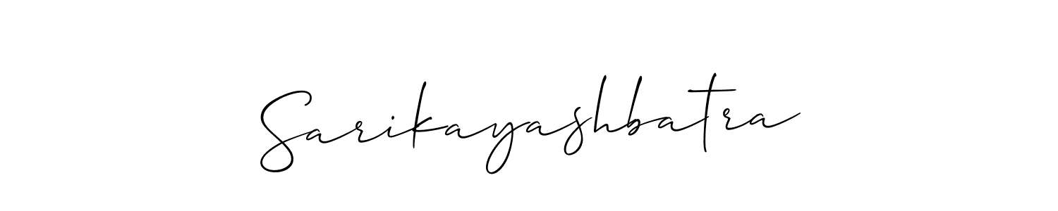 How to Draw Sarikayashbatra signature style? Allison_Script is a latest design signature styles for name Sarikayashbatra. Sarikayashbatra signature style 2 images and pictures png