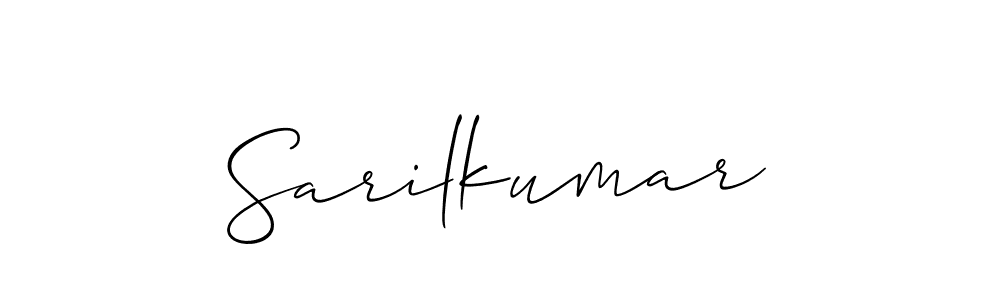 How to make Sarilkumar name signature. Use Allison_Script style for creating short signs online. This is the latest handwritten sign. Sarilkumar signature style 2 images and pictures png