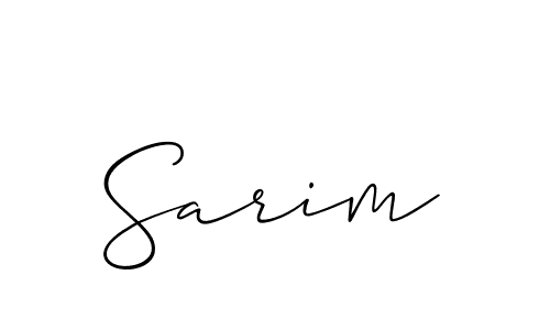 Create a beautiful signature design for name Sarim. With this signature (Allison_Script) fonts, you can make a handwritten signature for free. Sarim signature style 2 images and pictures png