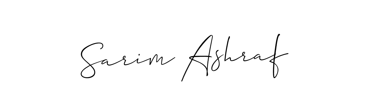 Make a beautiful signature design for name Sarim Ashraf. With this signature (Allison_Script) style, you can create a handwritten signature for free. Sarim Ashraf signature style 2 images and pictures png