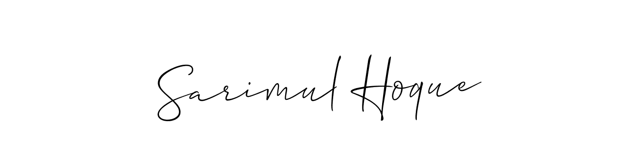 Also we have Sarimul Hoque name is the best signature style. Create professional handwritten signature collection using Allison_Script autograph style. Sarimul Hoque signature style 2 images and pictures png