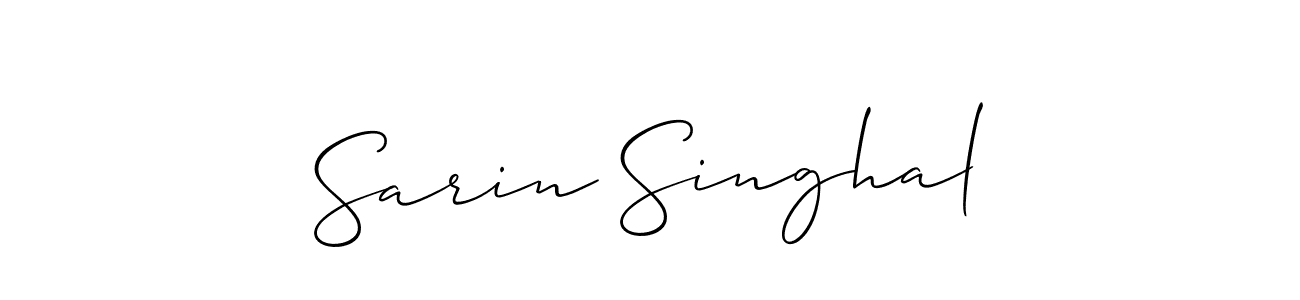 How to Draw Sarin Singhal signature style? Allison_Script is a latest design signature styles for name Sarin Singhal. Sarin Singhal signature style 2 images and pictures png