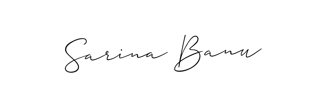 The best way (Allison_Script) to make a short signature is to pick only two or three words in your name. The name Sarina Banu include a total of six letters. For converting this name. Sarina Banu signature style 2 images and pictures png