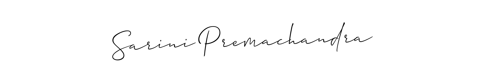 Use a signature maker to create a handwritten signature online. With this signature software, you can design (Allison_Script) your own signature for name Sarini Premachandra. Sarini Premachandra signature style 2 images and pictures png