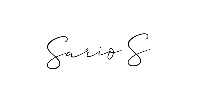 Also we have Sario S name is the best signature style. Create professional handwritten signature collection using Allison_Script autograph style. Sario S signature style 2 images and pictures png