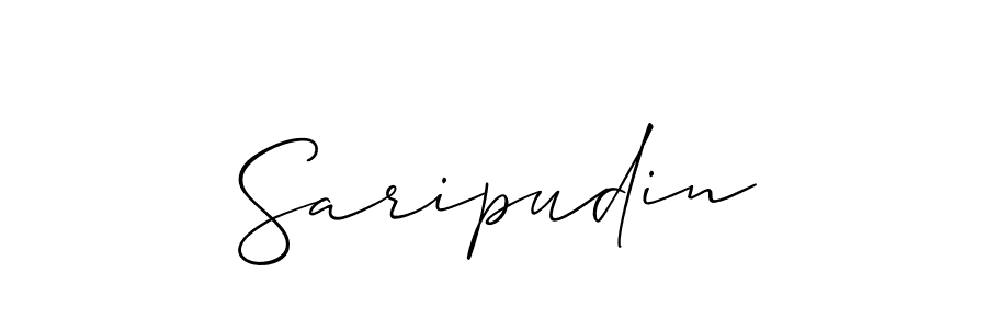 It looks lik you need a new signature style for name Saripudin. Design unique handwritten (Allison_Script) signature with our free signature maker in just a few clicks. Saripudin signature style 2 images and pictures png