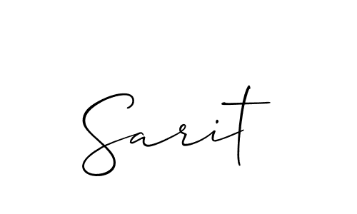 How to make Sarit name signature. Use Allison_Script style for creating short signs online. This is the latest handwritten sign. Sarit signature style 2 images and pictures png