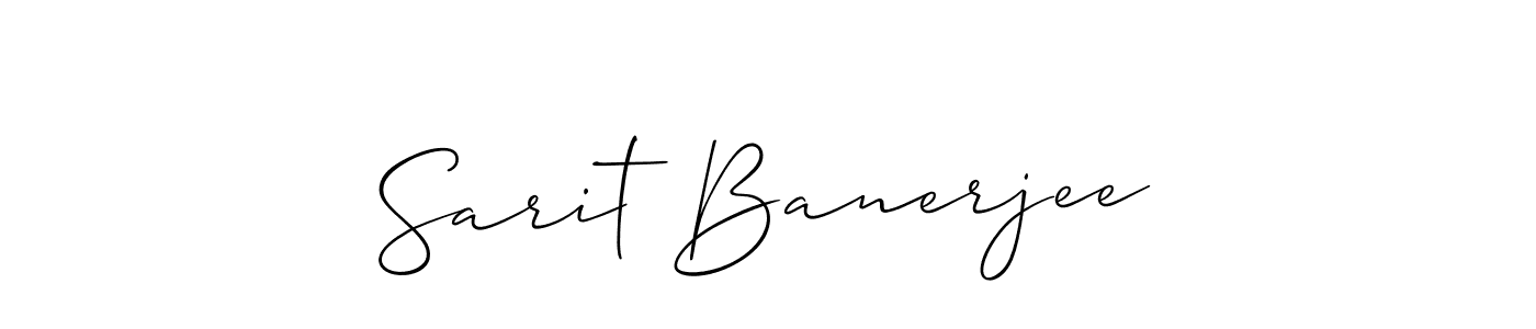 Use a signature maker to create a handwritten signature online. With this signature software, you can design (Allison_Script) your own signature for name Sarit Banerjee. Sarit Banerjee signature style 2 images and pictures png