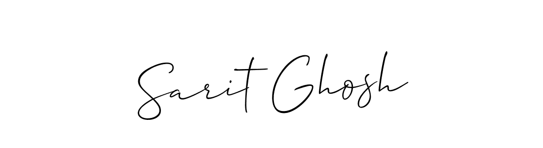You should practise on your own different ways (Allison_Script) to write your name (Sarit Ghosh) in signature. don't let someone else do it for you. Sarit Ghosh signature style 2 images and pictures png