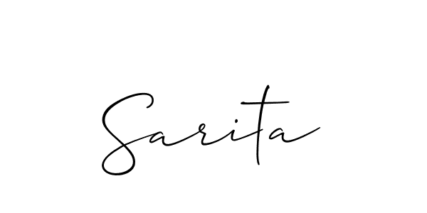 Design your own signature with our free online signature maker. With this signature software, you can create a handwritten (Allison_Script) signature for name Sarita. Sarita signature style 2 images and pictures png