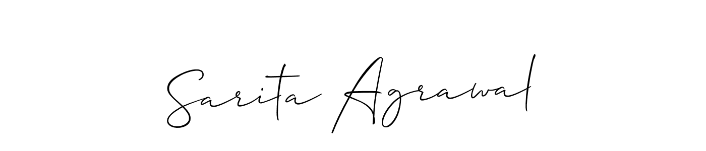 Design your own signature with our free online signature maker. With this signature software, you can create a handwritten (Allison_Script) signature for name Sarita Agrawal. Sarita Agrawal signature style 2 images and pictures png