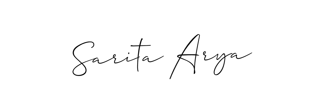 Make a beautiful signature design for name Sarita Arya. Use this online signature maker to create a handwritten signature for free. Sarita Arya signature style 2 images and pictures png