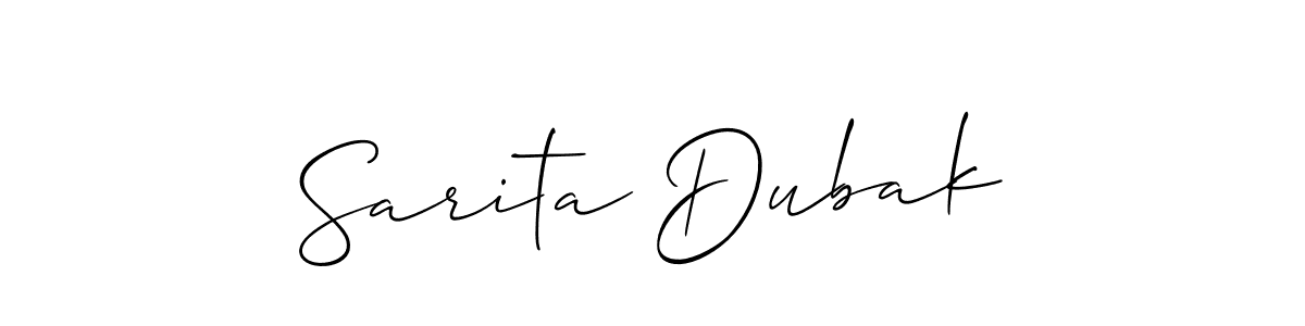 Check out images of Autograph of Sarita Dubak name. Actor Sarita Dubak Signature Style. Allison_Script is a professional sign style online. Sarita Dubak signature style 2 images and pictures png