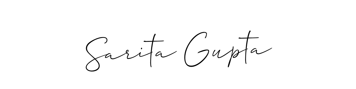 It looks lik you need a new signature style for name Sarita Gupta. Design unique handwritten (Allison_Script) signature with our free signature maker in just a few clicks. Sarita Gupta signature style 2 images and pictures png