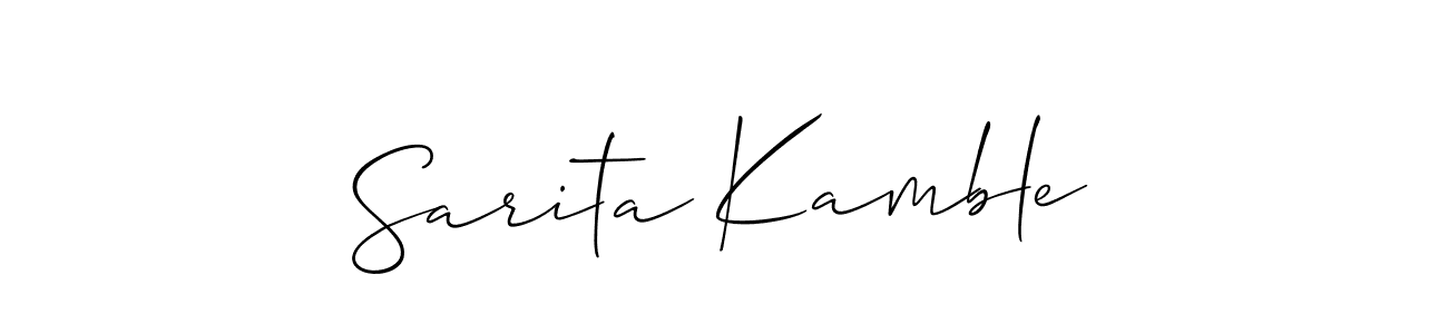 Sarita Kamble stylish signature style. Best Handwritten Sign (Allison_Script) for my name. Handwritten Signature Collection Ideas for my name Sarita Kamble. Sarita Kamble signature style 2 images and pictures png