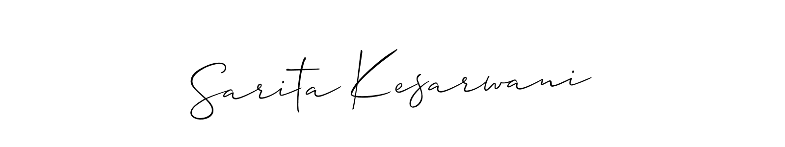 if you are searching for the best signature style for your name Sarita Kesarwani. so please give up your signature search. here we have designed multiple signature styles  using Allison_Script. Sarita Kesarwani signature style 2 images and pictures png