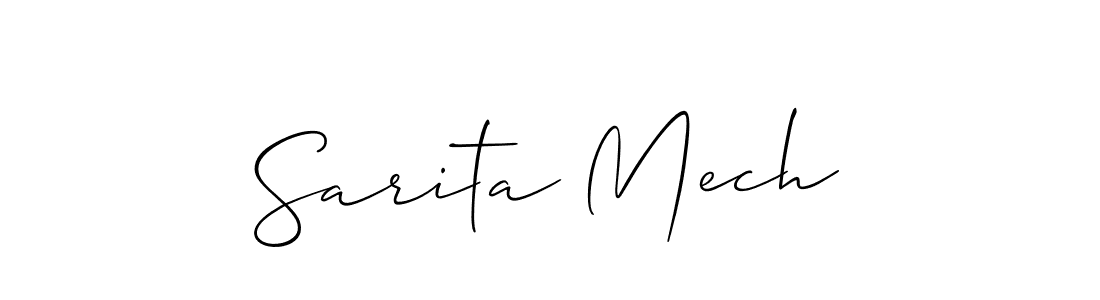 Make a beautiful signature design for name Sarita Mech. With this signature (Allison_Script) style, you can create a handwritten signature for free. Sarita Mech signature style 2 images and pictures png