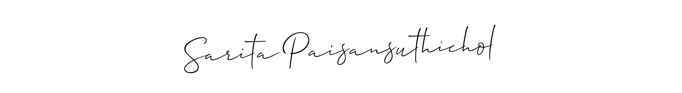 See photos of Sarita Paisansuthichol official signature by Spectra . Check more albums & portfolios. Read reviews & check more about Allison_Script font. Sarita Paisansuthichol signature style 2 images and pictures png