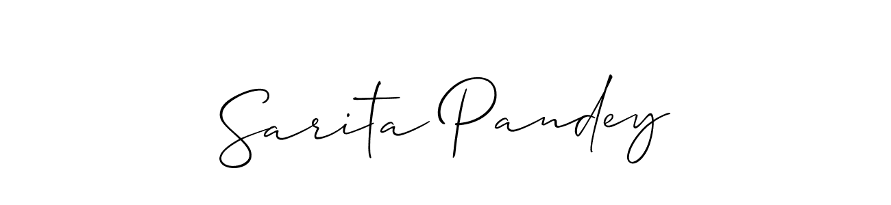 How to make Sarita Pandey name signature. Use Allison_Script style for creating short signs online. This is the latest handwritten sign. Sarita Pandey signature style 2 images and pictures png