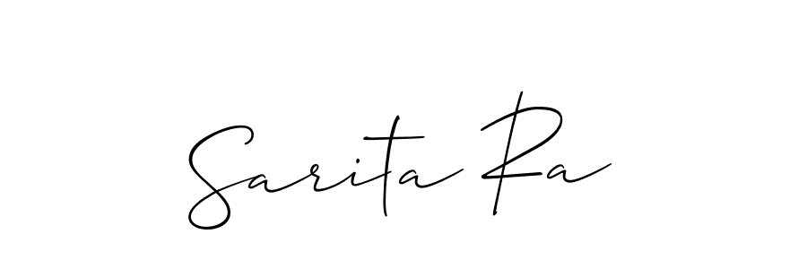 Make a short Sarita Ra signature style. Manage your documents anywhere anytime using Allison_Script. Create and add eSignatures, submit forms, share and send files easily. Sarita Ra signature style 2 images and pictures png