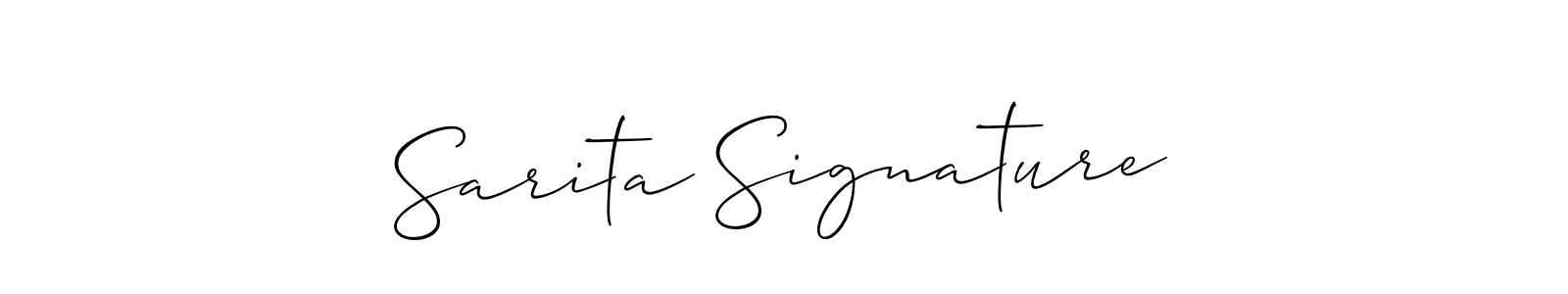 Also You can easily find your signature by using the search form. We will create Sarita Signature name handwritten signature images for you free of cost using Allison_Script sign style. Sarita Signature signature style 2 images and pictures png