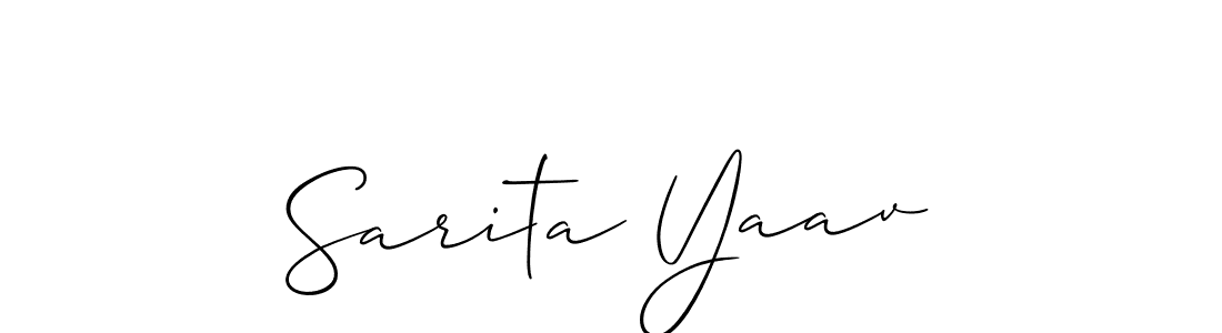 It looks lik you need a new signature style for name Sarita Yaav. Design unique handwritten (Allison_Script) signature with our free signature maker in just a few clicks. Sarita Yaav signature style 2 images and pictures png