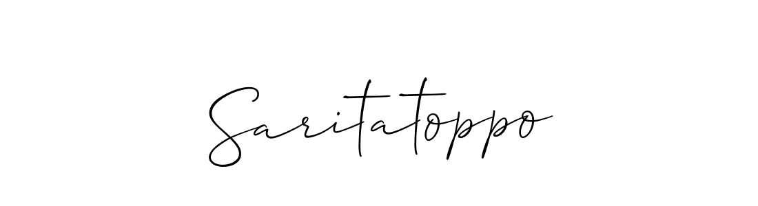 This is the best signature style for the Saritatoppo name. Also you like these signature font (Allison_Script). Mix name signature. Saritatoppo signature style 2 images and pictures png