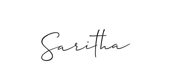 Create a beautiful signature design for name Saritha. With this signature (Allison_Script) fonts, you can make a handwritten signature for free. Saritha signature style 2 images and pictures png