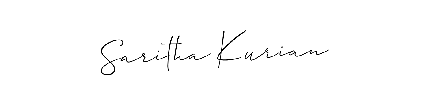 Design your own signature with our free online signature maker. With this signature software, you can create a handwritten (Allison_Script) signature for name Saritha Kurian. Saritha Kurian signature style 2 images and pictures png