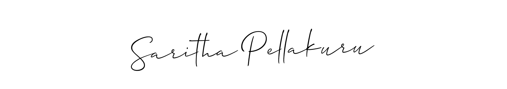 You can use this online signature creator to create a handwritten signature for the name Saritha Pellakuru. This is the best online autograph maker. Saritha Pellakuru signature style 2 images and pictures png