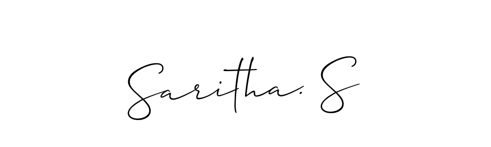 Create a beautiful signature design for name Saritha. S. With this signature (Allison_Script) fonts, you can make a handwritten signature for free. Saritha. S signature style 2 images and pictures png