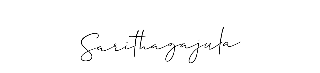 This is the best signature style for the Sarithagajula name. Also you like these signature font (Allison_Script). Mix name signature. Sarithagajula signature style 2 images and pictures png
