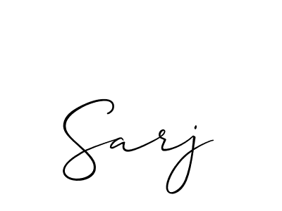 How to make Sarj name signature. Use Allison_Script style for creating short signs online. This is the latest handwritten sign. Sarj signature style 2 images and pictures png