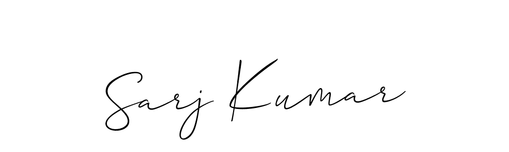Sarj Kumar stylish signature style. Best Handwritten Sign (Allison_Script) for my name. Handwritten Signature Collection Ideas for my name Sarj Kumar. Sarj Kumar signature style 2 images and pictures png
