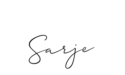 Sarje stylish signature style. Best Handwritten Sign (Allison_Script) for my name. Handwritten Signature Collection Ideas for my name Sarje. Sarje signature style 2 images and pictures png