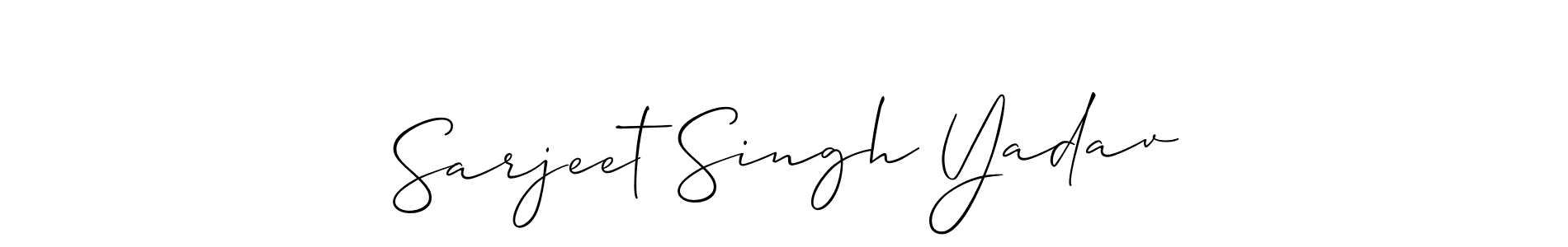 Also we have Sarjeet Singh Yadav name is the best signature style. Create professional handwritten signature collection using Allison_Script autograph style. Sarjeet Singh Yadav signature style 2 images and pictures png