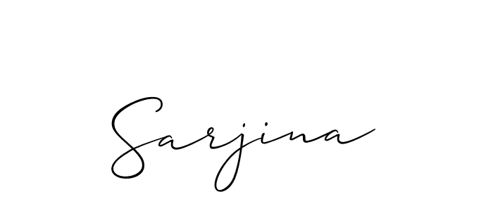 Also we have Sarjina name is the best signature style. Create professional handwritten signature collection using Allison_Script autograph style. Sarjina signature style 2 images and pictures png