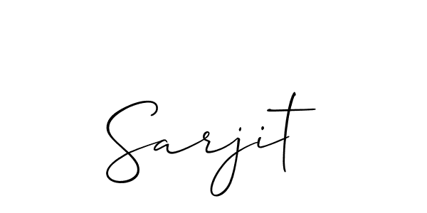 Design your own signature with our free online signature maker. With this signature software, you can create a handwritten (Allison_Script) signature for name Sarjit. Sarjit signature style 2 images and pictures png