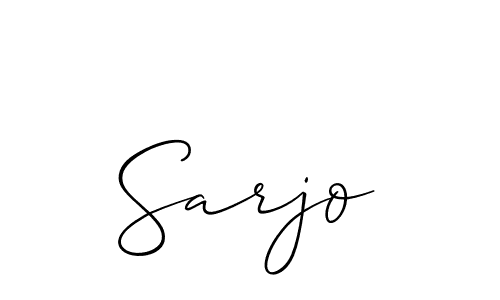 It looks lik you need a new signature style for name Sarjo. Design unique handwritten (Allison_Script) signature with our free signature maker in just a few clicks. Sarjo signature style 2 images and pictures png