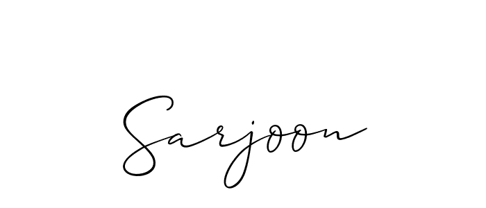 How to make Sarjoon name signature. Use Allison_Script style for creating short signs online. This is the latest handwritten sign. Sarjoon signature style 2 images and pictures png