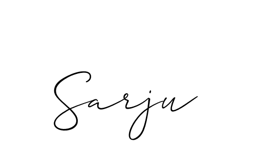 Sarju stylish signature style. Best Handwritten Sign (Allison_Script) for my name. Handwritten Signature Collection Ideas for my name Sarju. Sarju signature style 2 images and pictures png