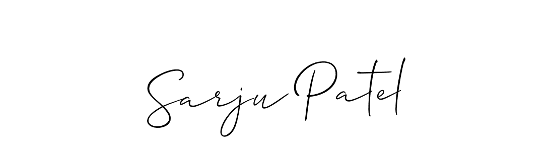 Also You can easily find your signature by using the search form. We will create Sarju Patel name handwritten signature images for you free of cost using Allison_Script sign style. Sarju Patel signature style 2 images and pictures png