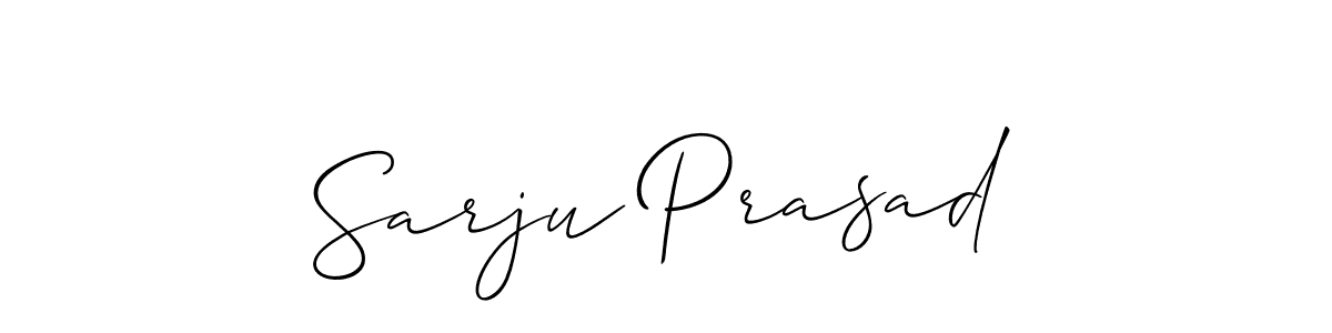 How to make Sarju Prasad signature? Allison_Script is a professional autograph style. Create handwritten signature for Sarju Prasad name. Sarju Prasad signature style 2 images and pictures png